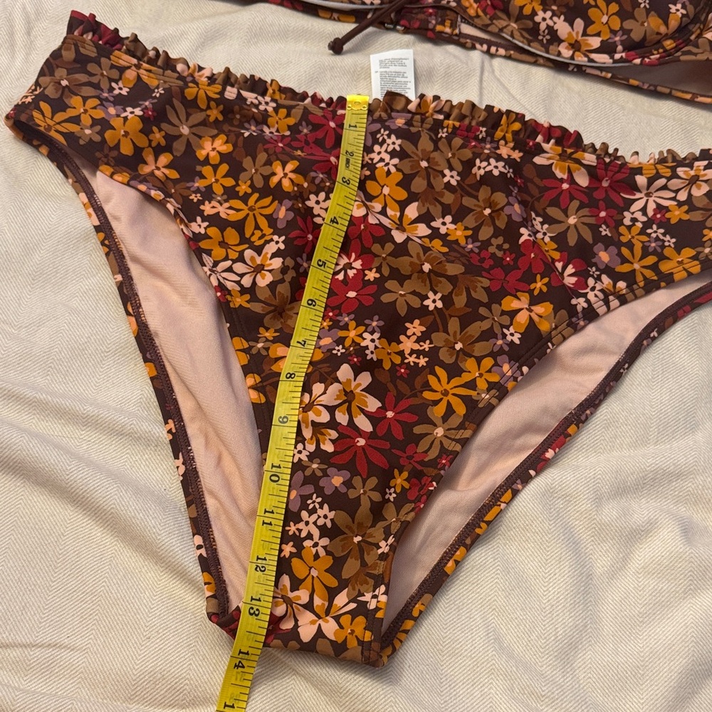 Cupshe Floral Bikini High Waisted XL - Picture 4 of 5